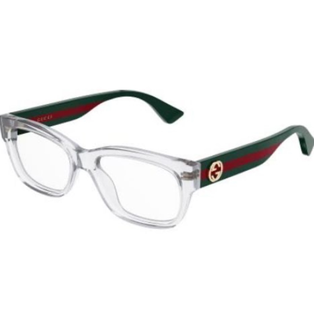 GUCCI Eyeglasses Crystal/Green 55mm